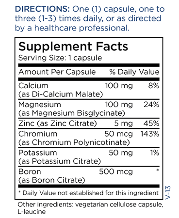 Spaz Out (Metabolic Maintenance) supplement facts