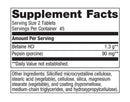 spectrazyme betaine hcl + pepsin | spectrazyme metagest (metagenics) supplement facts