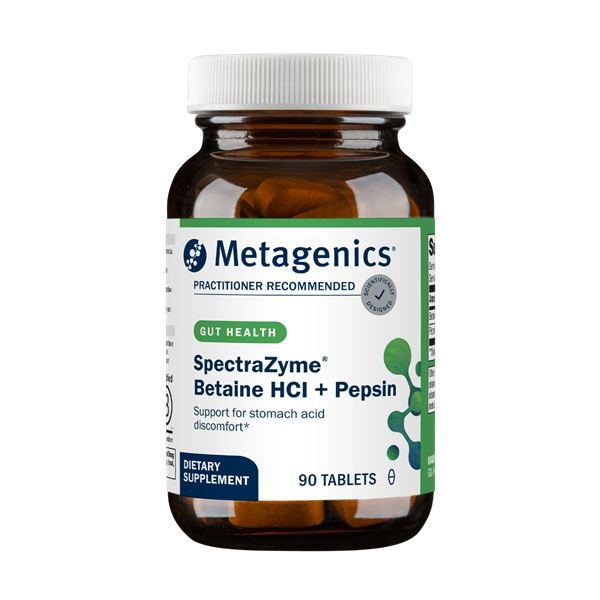 spectrazyme betaine hcl + pepsin | spectrazyme metagest (metagenics)