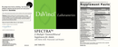 spectra 240ct davinci labs label