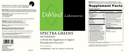 spectra greens davinci labs label