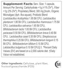 spectrabiotic (new earth) supplement facts