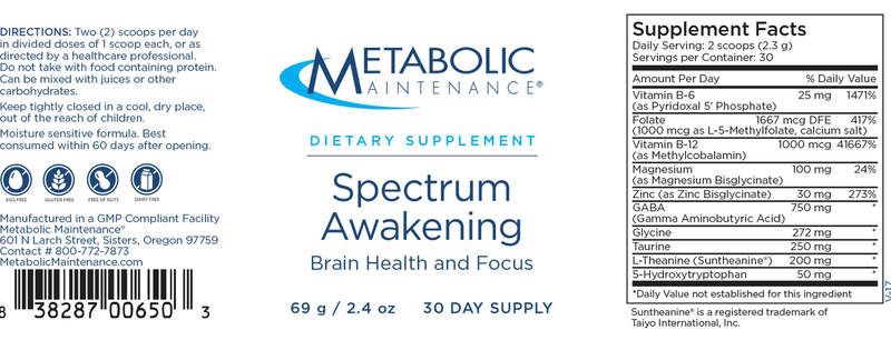 Spectrum Awakening (Metabolic Maintenance) label