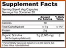 spirulina 500 mg (now foods) supplement facts