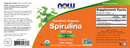 spirulina 500 mg (now foods) label