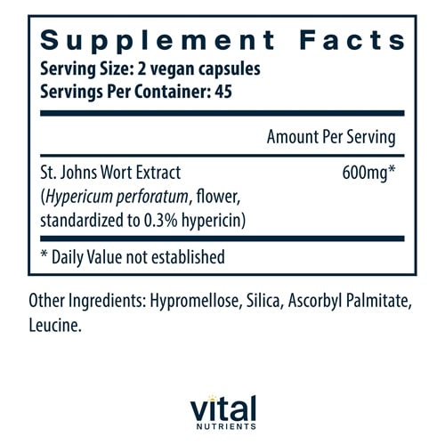 St. John's Wort Vital Nutrients supplements