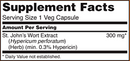 st. john's wort 300 mg (now foods) supplement facts