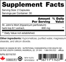 st. john's wort sap (nfh nutritional fundamentals) supplement facts