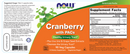 standardized cranberry (now foods) label