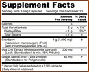 standardized cranberry (now foods) supplement facts