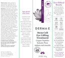 stem cell eye lifting treatment dermae label