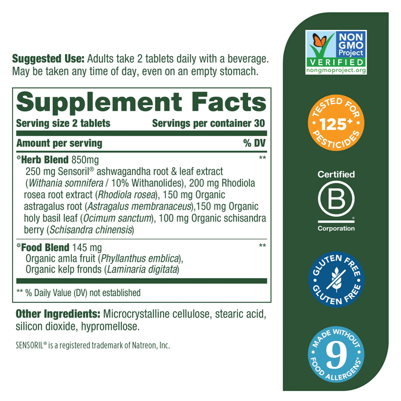 Stress Protect (MegaFood) supplement facts