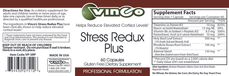 Stress Redux Plus Vinco products