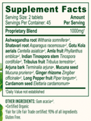 stress ease banyan botanicals supplement facts