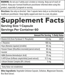 stress factors (nutra biogenesis) supplement facts
