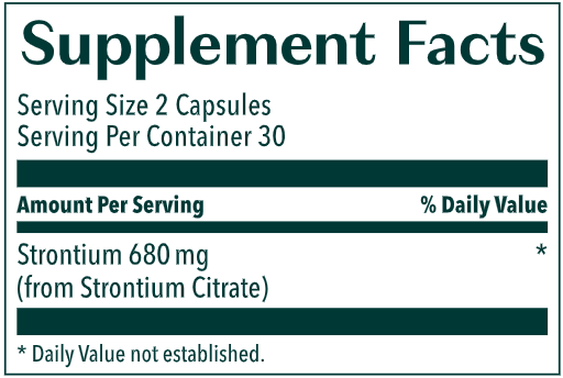 Strontium Boost (AlgaeCal) Supplement Facts