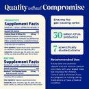 subculture dinner duo: probiotics + enzyme for gas & bloating (enzymedica) supplement facts
