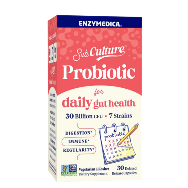 subculture probiotic for daily gut health enzymedica