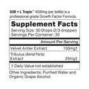 sub l tropin 4500 bio protein technology supplement facts