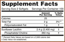 sunflower lecithin 1200 mg (now foods) supplement facts