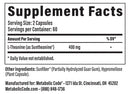suntheanine metabolic code supplement facts