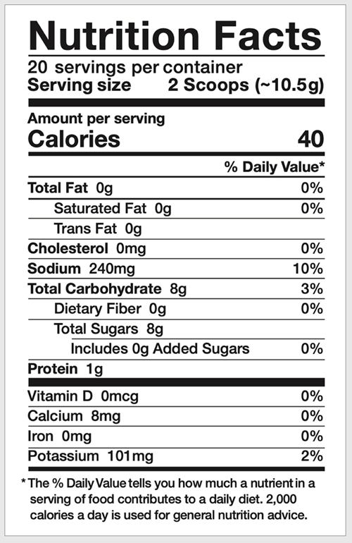 SuperBeets Sport (HumanN) nutrition facts