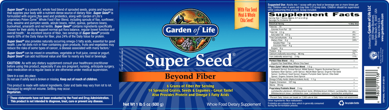 Super Seed (Garden of Life) Label
