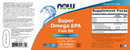 super omega epa (now foods) label