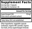 supercharged c60 global healing supplement facts