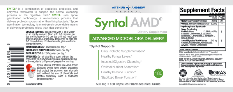 Syntol AMD (Arthur Andrew Medical Inc) 180ct Label