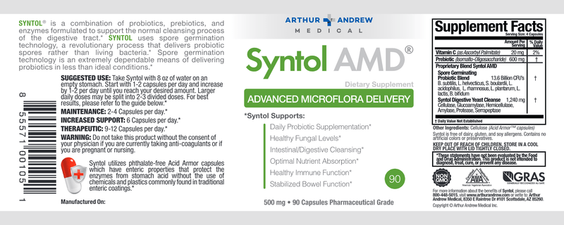 Syntol AMD (Arthur Andrew Medical Inc) 90ct Label