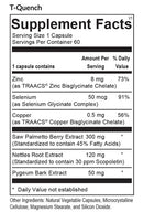 t-quench (equilife) supplement facts