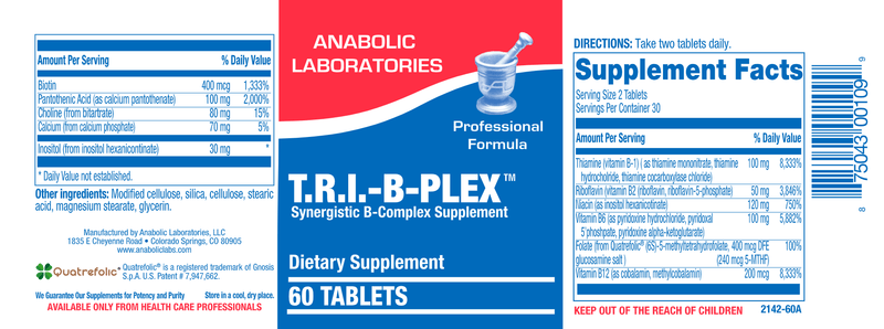T.R.I.- B-PLEX Tablets (Anabolic Laboratories) 60ct Label