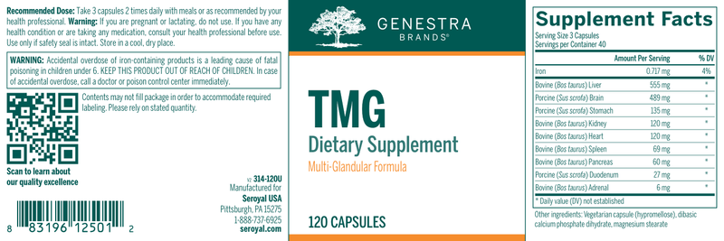 TMG label Genestra