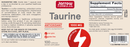 taurine 1000 mg jarrow formulas label