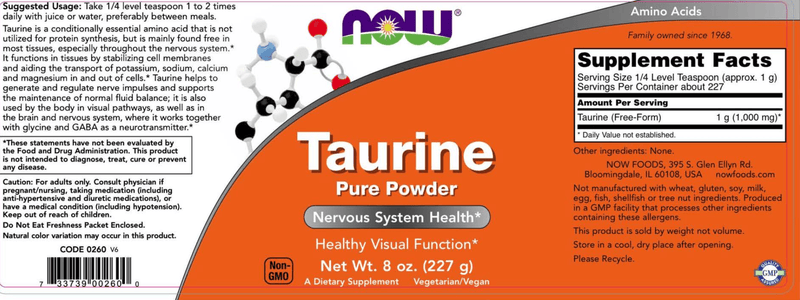 buy taurine powder (now foods)
