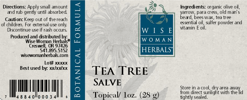 Tea Tree Salve 1oz Wise Woman Herbals supplements