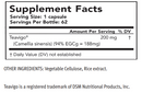 teavigo master supplements (us enzymes tomorrow's nutrition pro) supplement facts