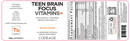 teen brain focus vitamins+ codeage label