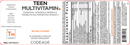 teen multivitamin codeagel label