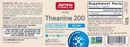 theanine 200 jarrow formulas label