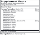 ther-biotic baby sfi health supplement facts