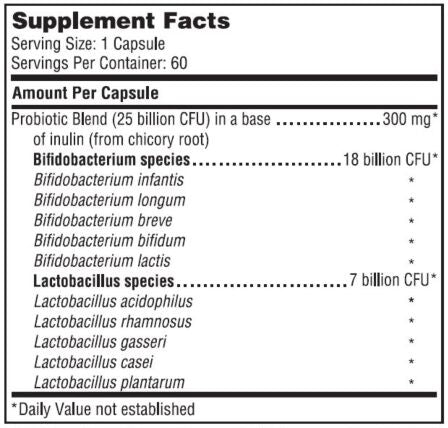 Ther-Biotic Senior Formula (Klaire Labs) supplement facts