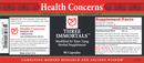 three immortals health concerns label