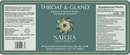 throat & gland natura health products label