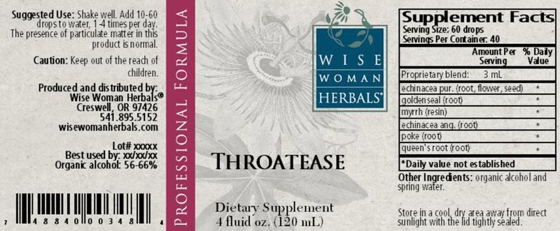 Throatease 4oz Wise Woman Herbals products