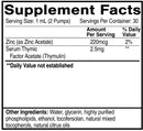 thymulin zinc complex quicksilver scientific supplement facts
