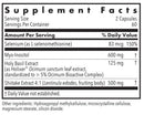 Thyroid Zen Defense suplement facts
