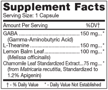 Tranquility Base (D'Adamo Personalized Nutrition) supplement facts