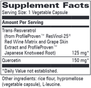 trans resveratrol with quercetin progressive labs supplement facts